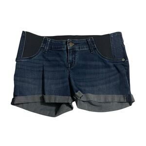 Ingrid & Isabel Womens Size 2 Maternity Jean Shorts Expandable Side Panel Denim